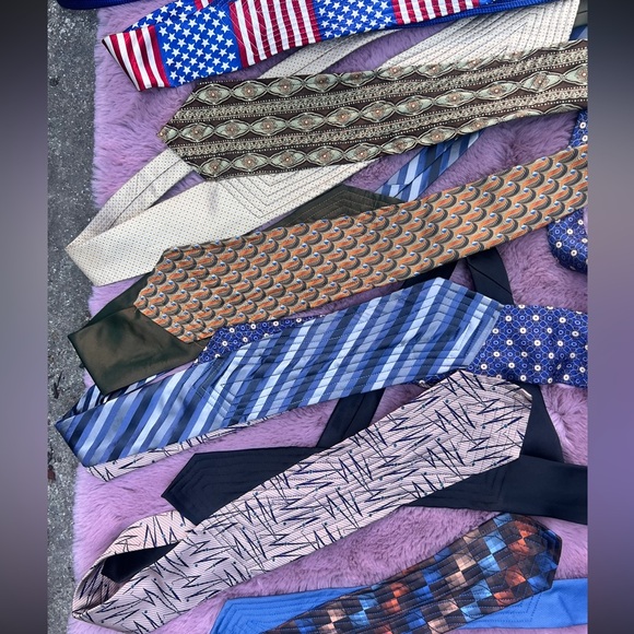 Obi Japanese style Wrap belt handcrafted silk ties upcycled department tile NFS - Picture 14 of 16